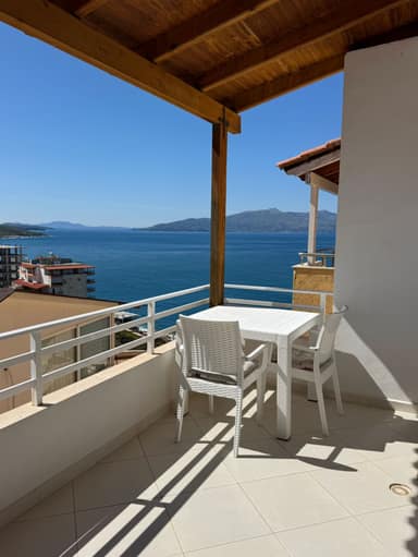 Duplex Penthouse in Saranda with Sea View - Fully furnished, renovated with elevator - 2 large terraces with sea view